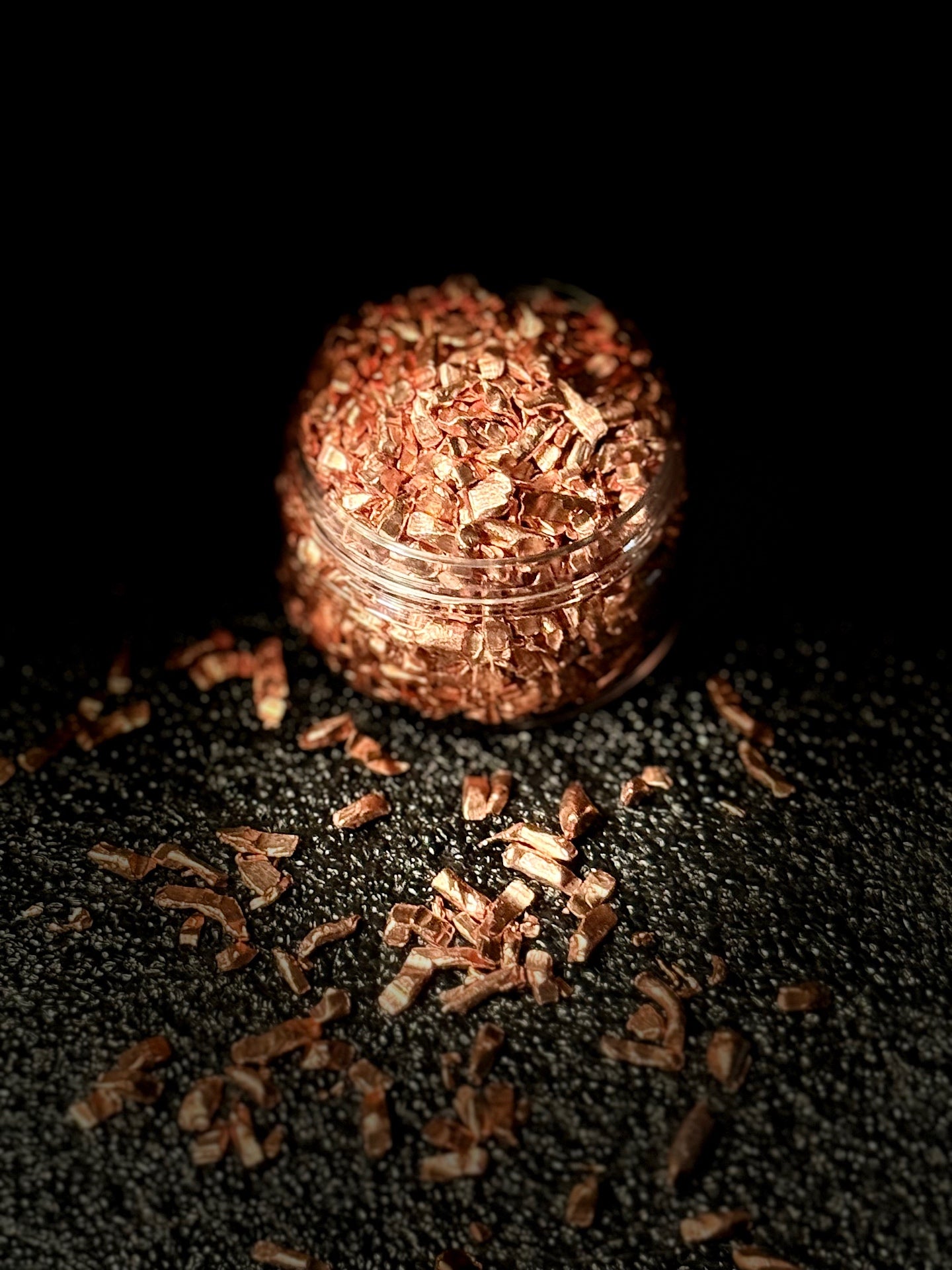 Pure copper grain close-up